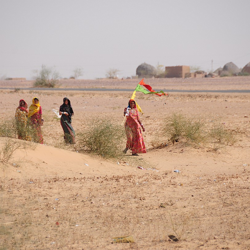 DSC_2065 Von Bikaner nach Jaisalmer. Eine Pilgergruppe in der Wüste Thar.