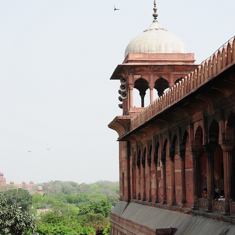 DSC_3898 Die Jama Masjid (auch Jami Masjid; urdu Freitagsmoschee), eigentlich Masjid-i Jahan Numa (persisch Moschee, die auf die Welt blickt), in Delhi ist die...