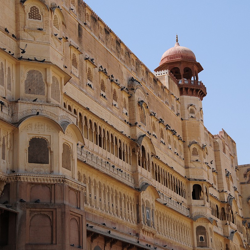 DSC_1802 Das Fort Janagarh, welches zwischen 1588 und 1593 gebaut wurde. Es wurde von Raja Rai Singh gebaut, einem General aus der Armee des großen Akbars. Innerhalb des...